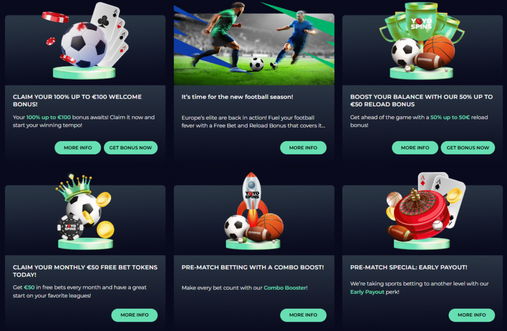 YoyoSpins Sportsbook Promotions