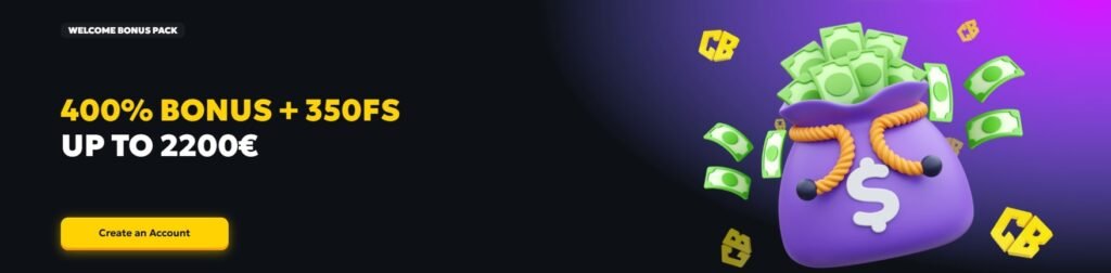 CasaBet Casino Welcome Bonus - 400% up to €2,200 + 350 Free Spins