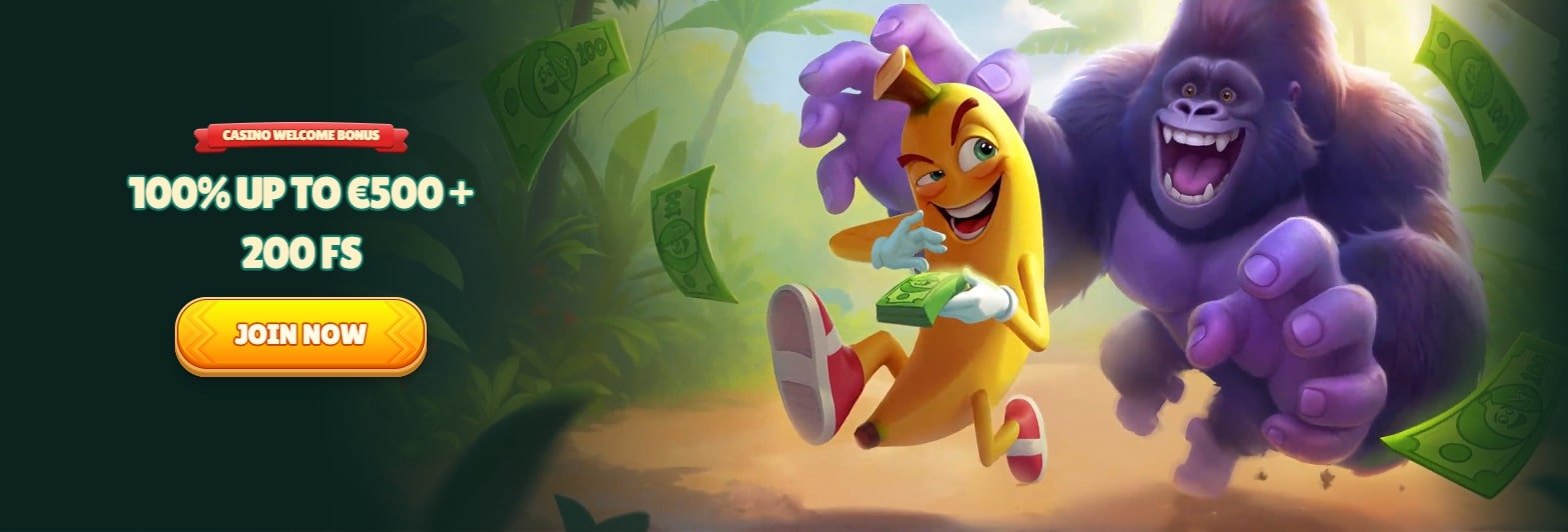 GoKong Casino Welcome Bonus - 100% up to €500 + 200 Free Spins